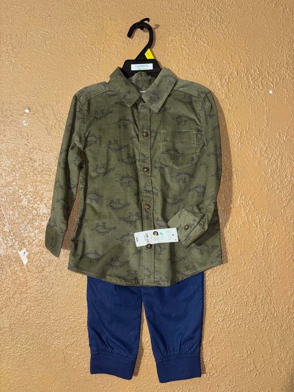 Toddler Boy Western Long-Sleeve Button-Down Shirt pants set - Picture 1 of 3